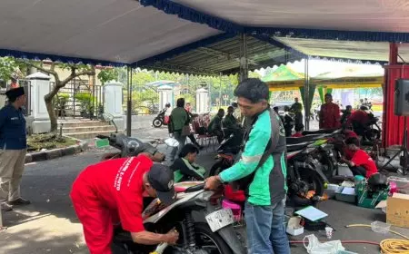 BAZNAS Kota Malang Gelar Servis dan Ganti Oli Gratis bagi 100 Pengemudi Ojek Online