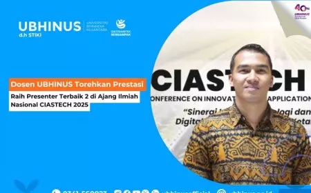 Dosen UBHINUS Torehkan Prestasi: Raih Presenter Terbaik 2 di Ajang Ilmiah Nasional CIASTECH 2025
