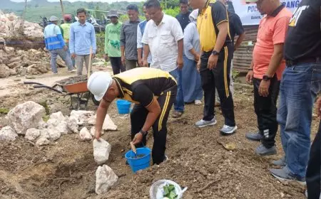 Tingkatkan Pelayanan, Kapolres Rembang Resmikan Pembangunan Pos Polisi Tegaldowo