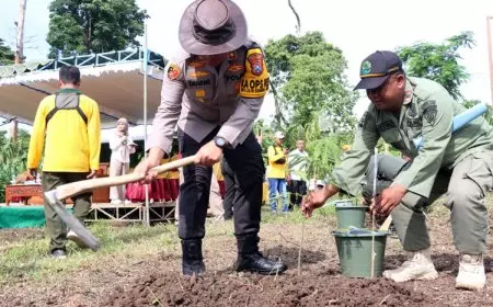 Memperkuat Mitigasi Bencana, Polres Malang-Perhutani Tanam Ribuan Pohon di Donomulyo