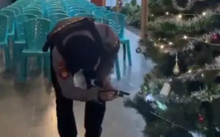 Pengamanan Ketat Ibadah Natal di Bondowoso, Tim Gabungan Jaga Gereja