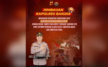 Kapolres Banjar Ajak Warga Sambut Tahun Baru 2026 Tanpa Kembang Api, Tunjukkan Empati untuk Korban Bencana
