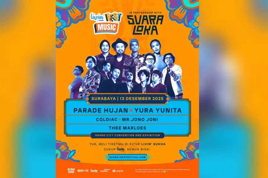 Parade Hujan, Yura Yunita, dan Coldiac Siap Ramaikan Suara Loka Surabaya