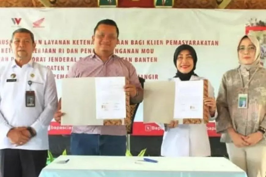 Bapas Kelas II Ciangir Teken MOU Untuk Pelatihan Bagi Klien Pemasyarakatan