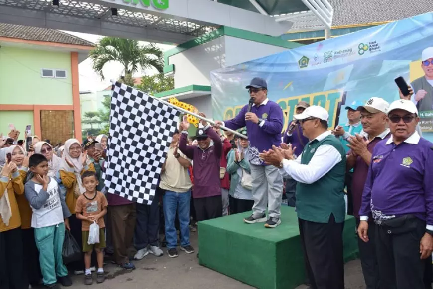 Jalan Sehat HAB Kemenag di Malang Diikuti Belasan Ribu Peserta, Guru MI Swasta Dapat Paket Umrah