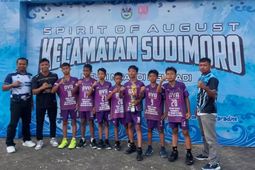 Tak Terkejar, SMPN 6 Sudimoro Kembali Juara Voli Antar-SMP se-Kecamatan Sudimoro