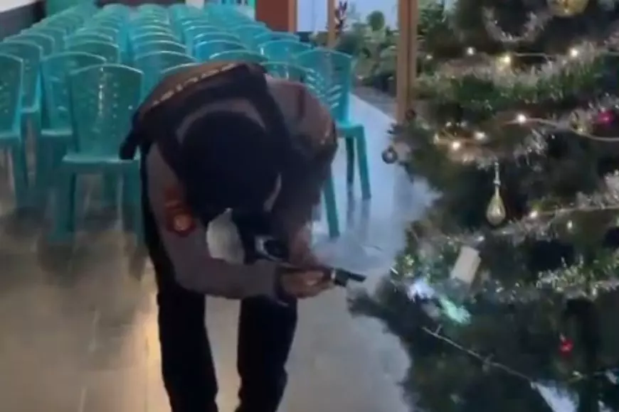 Pengamanan Ketat Ibadah Natal di Bondowoso, Tim Gabungan Jaga Gereja