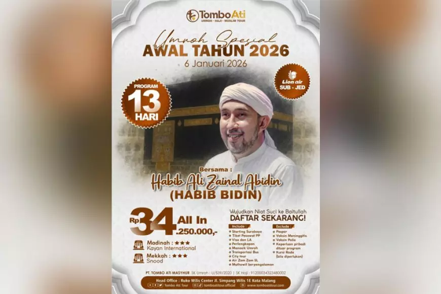 Umrah Bersama Ulama, Tombo Ati Siapkan Keberangkatan Spesial Sepanjang 2026
