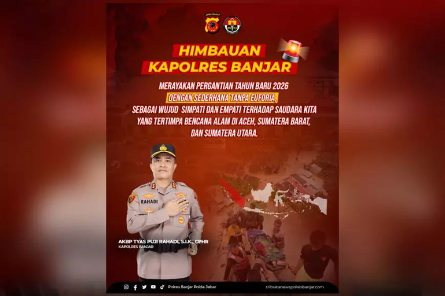 Kapolres Banjar Ajak Warga Sambut Tahun Baru 2026 Tanpa Kembang Api, Tunjukkan Empati untuk Korban Bencana