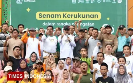 Senam Kerukunan HAB ke-80 Kemenag, UIN SATU Tulungagung Perkuat Moderasi Beragama Bersama FKUB
