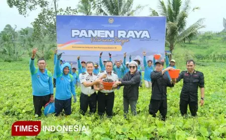 Lapas Malang Ikut Panen Raya, Dukung Ketahanan Pangan Nasional
