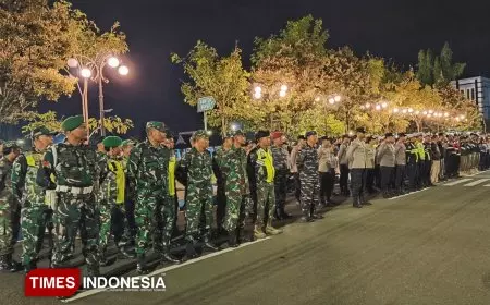 Cegah Bentrok, Personil Gabungan Siaga Amankan Rontek Gugah Sahur Pacitan