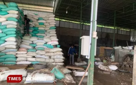 Banjir Probolinggo, 300 Ton Gabah dan Beras Dievakuasi ke Gudang SRG