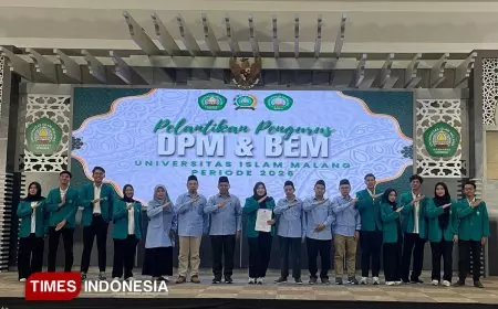 DPM Universitas Islam Malang Resmi Dilantik, Teguhkan Kepemimpinan Mahasiswa 2026