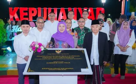 Gubernur Khofifah Resmikan PERMATA Jatim di Mojokerto, Ubah Kawasan Kumuh Jadi Pemukiman Bersih