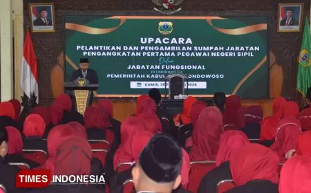 Sebanyak 282 Pejabat Fungsional di Bondowoso Dilantik, Didominasi Nakes