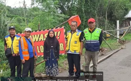 PU Bina Marga Kabupaten Malang Pastikan Penanganan Jalan Longsor di Desa Klampok Singosari