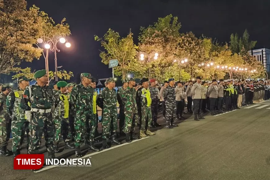 Cegah Bentrok, Personil Gabungan Siaga Amankan Rontek Gugah Sahur Pacitan