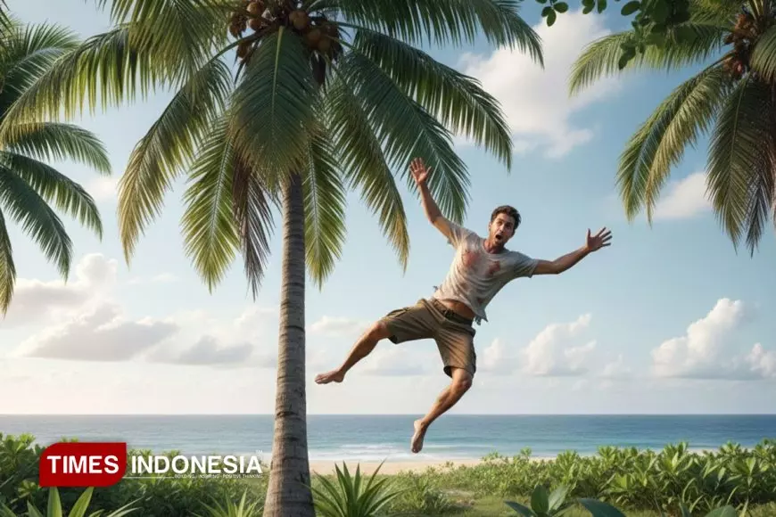 Pria Tewas di Bebatuan Sungai Cimuntur Ciamis Usai Jatuh dari Pohon Kelapa