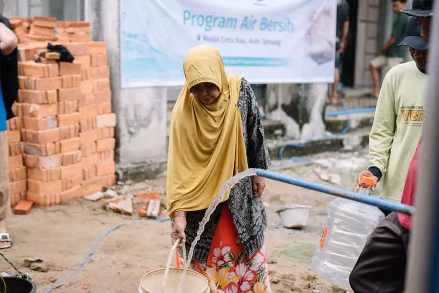 Dupoin Bangun Sumur Bor untuk Warga Terdampak Banjir di Aceh