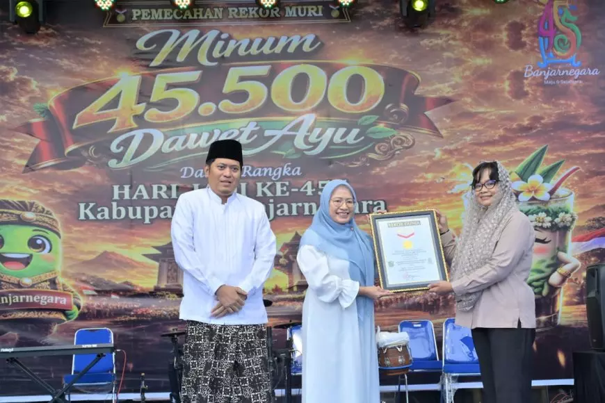 Banjarnegara Pecahkan Rekor MURI, 45.500 Gelas Dawet Ayu Disajikan di Hari Jadi ke-455