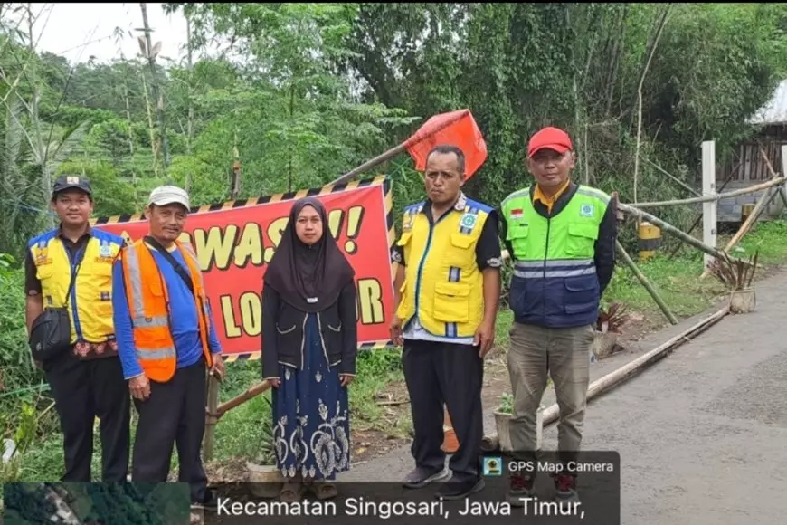 PU Bina Marga Kabupaten Malang Pastikan Penanganan Jalan Longsor di Desa Klampok Singosari