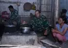 Hangat di Dapur TMMD 127, Kedekatan Satgas Kodim 0808 Blitar dan Warga Terjalin Bak Keluarga