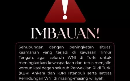Timur Tengah Memanas, KBRI Ankara Minta WNI di Turki Waspada