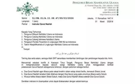 PBNU Instruksikan Qunut Nazilah di Seluruh Indonesia, Nahdliyin Diminta Baca Tiap Shalat Fardhu