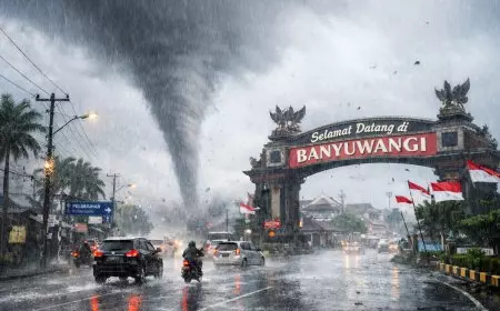 Banyuwangi Dibayangi Hujan Lebat dan Puting Beliung hingga 10 Maret 2026