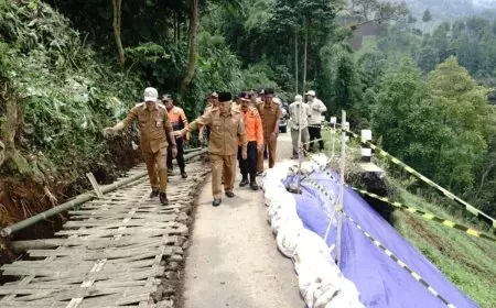 Longsor di Akses Jalan Desa Taji, Bupati Malang Minta Penanganan Dipercepat