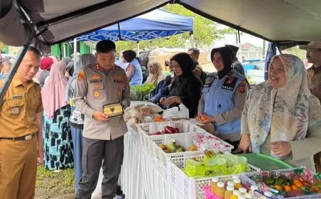 Jaga Stabilitas Pangan, Kapolres Tasikmalaya Kota Tinjau Gerakan Pangan Murah