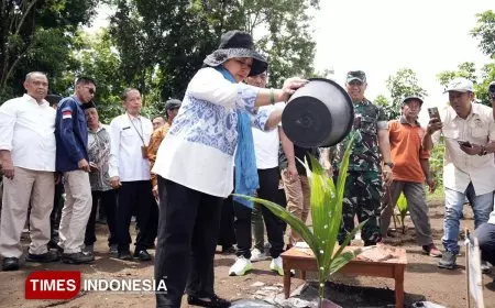 Dorong Petani Sejahtera, Ketua Komisi IV DPR RI Tanam 3300 Bibit Kelapa Genjah di Sleman