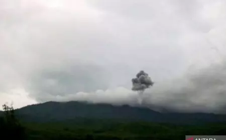 Gunung Lewotobi Laki-laki Erupsi, Abu Capai 1,2 Km