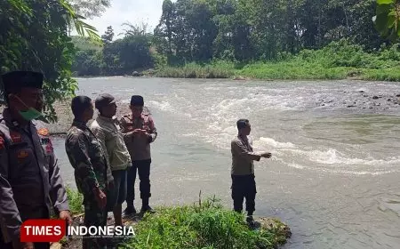 Mandi di Sungai, Bocah 8 Tahun Hilang Terseret Arus Sungai Kalibaru di Glenmore Banyuwangi