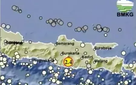 Gempa M 2,4 Guncang Timur Laut Pacitan, Warga Donorojo Rasakan Getaran Usai Sahur