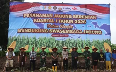 Dukung Swasembada Pangan, Polres Majalengka dan Pemkab Tanam Jagung Kuartal I