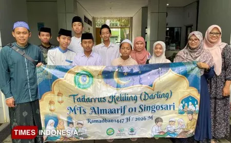 Semarak Ramadan, MTs Almaarif 01 Singosari Gelar Tadarus Keliling, Wali Murid Antusias jadi Tuan Rumah