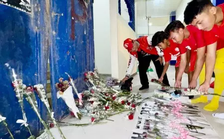 Kenang Tragedi Kanjuruhan, Seleksi Talenta Muda Banteng Jatim FC Diawali Tabur Bunga