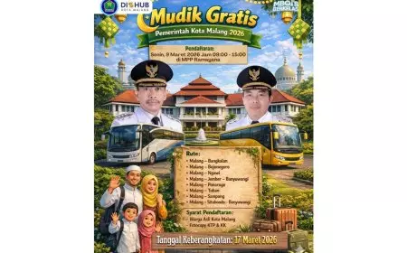 Pendaftaran Mudik Gratis Kota Malang Resmi Dibuka: Sediakan 8 Rute, Ini Syaratnya