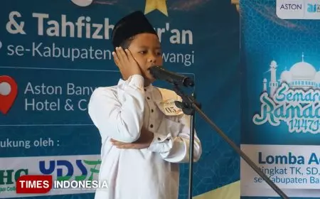 Ratusan Peserta Ikut Lomba Adzan dan Tahfizh Al-Quran di Aston Banyuwangi