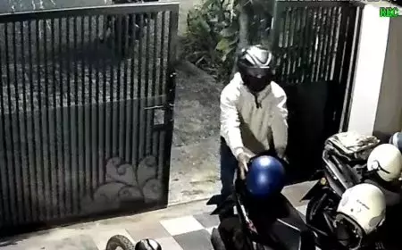 Percobaan Curanmor di Bondowoso Saat Sahur Terekam CCTV