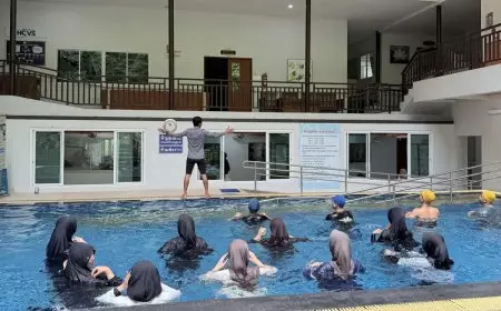 Water Aerobics KSM Internasional UNISMA di Hat Yai, Thailand