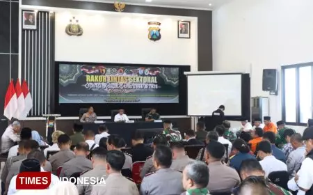 Polresta Banyuwangi Gelar Rakor Lintas Sektoral Pengamanan Arus Mudik Lebaran 2026