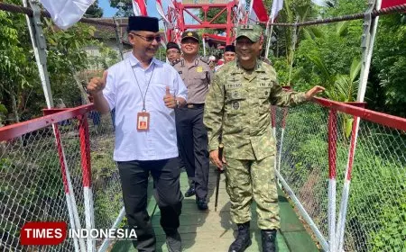Jembatan Gantung Perintis Garuda di Siliragung Banyuwangi Diresmikan, Permudah Akses Warga