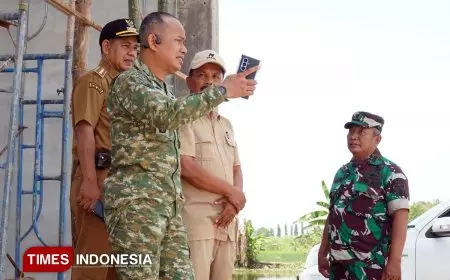 Jamin Kualitas Infrastruktur Ekonomi, Dandim Lamongan Pantau Proyek Gedung Koperasi Merah Putih