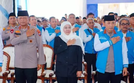 Khofifah dan Kapolri Temui Buruh KSPSI Jatim, Perkuat Dialog Hubungan Industrial
