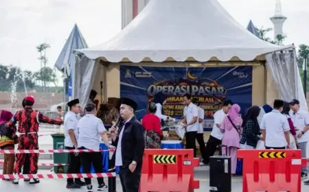 HIPMI Sidoarjo Gelar Operasi Pasar Murah di Alun-Alun