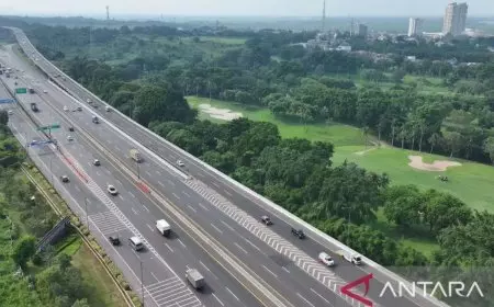 H-10 Lebaran 2026: Volume Kendaraan di Tol Layang MBZ Melonjak 21,4 Persen