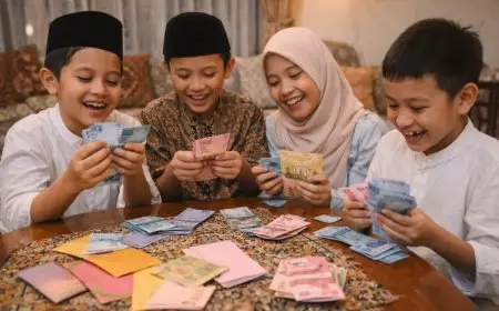 Anak-anak di Majalengka Menghitung 'Hasil THR Lebaran', Momen Ceria yang Selalu Dinanti